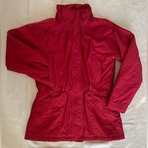 LL BEAN Womens Coat Jacket Medium Thinsulate Full Zip Snap Ski Parka Snowboard
